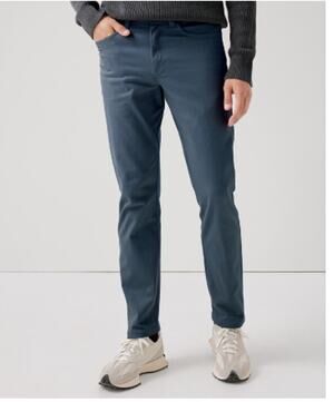 Pact Organic Stretch Twill 5-Pocket Pant in Slate Blue size L